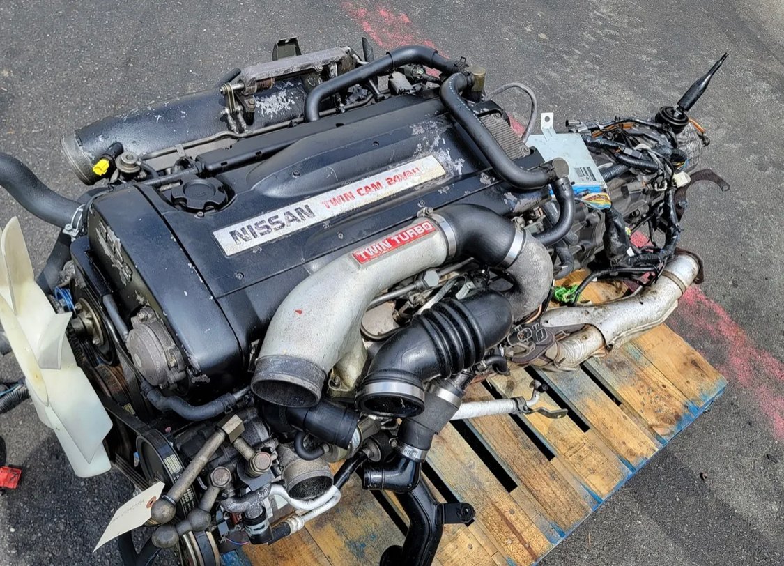93 94 NISSAN SKYLINE R32 GTR 2.6L 6CYL TURBO ENGINE AWD TRANS JDM RB26 034458A - Image 8