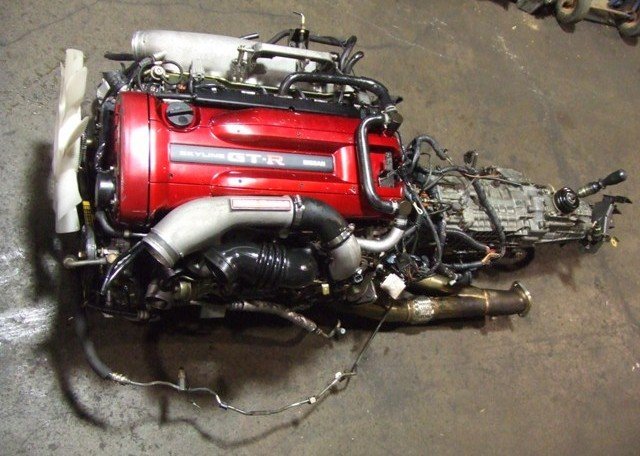 JDM NISSAN SKYLINE GTR RB26DETT R34 ENGINE WITH 6 SPEED GETRAG MT TRANSMISSION - Image 5