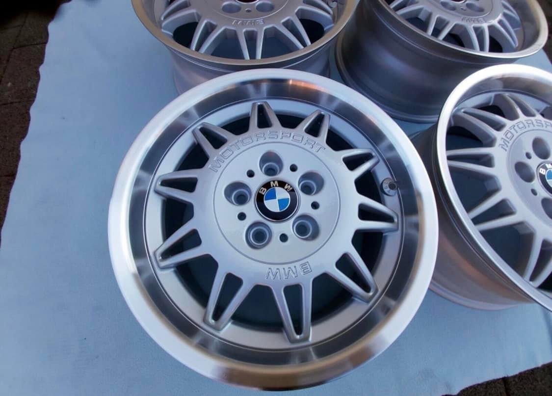BMW E36 M3 STYLE 22 DS1 WHEELS, 7.5 x 17 INCH, RESTORED AND NEW COATED - Image 4