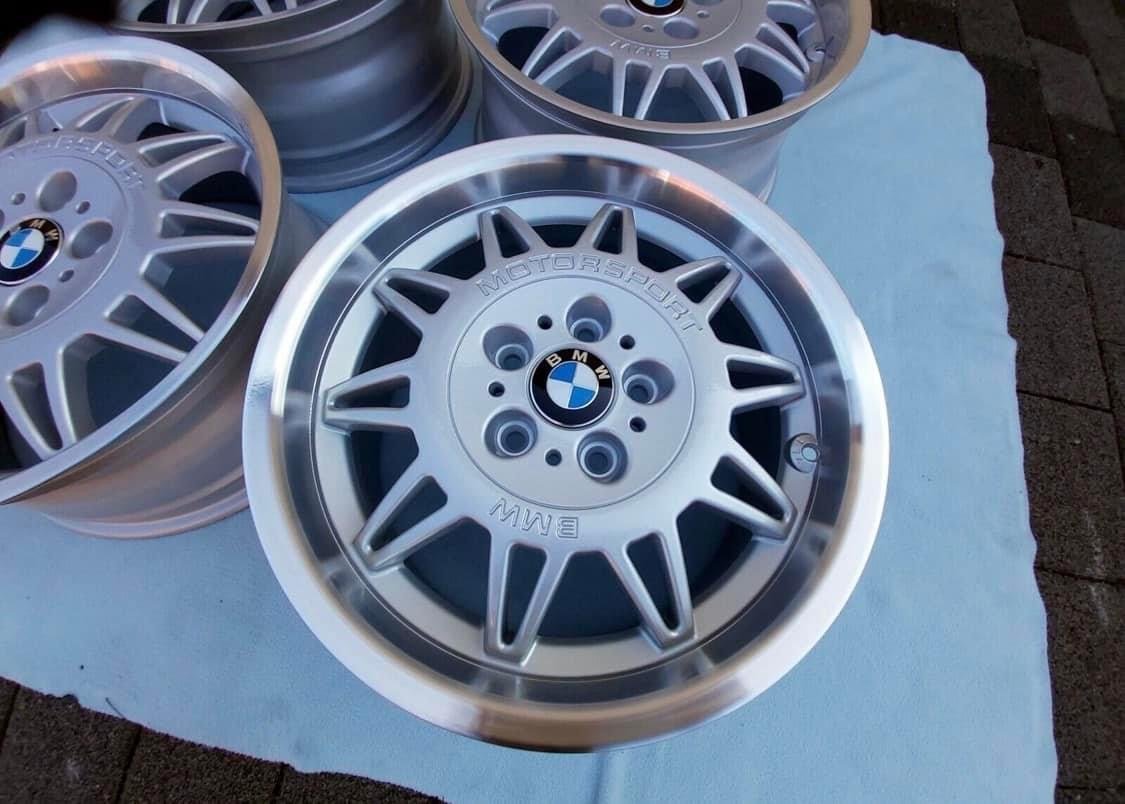 BMW E36 M3 STYLE 22 DS1 WHEELS, 7.5 x 17 INCH, RESTORED AND NEW COATED - Image 6